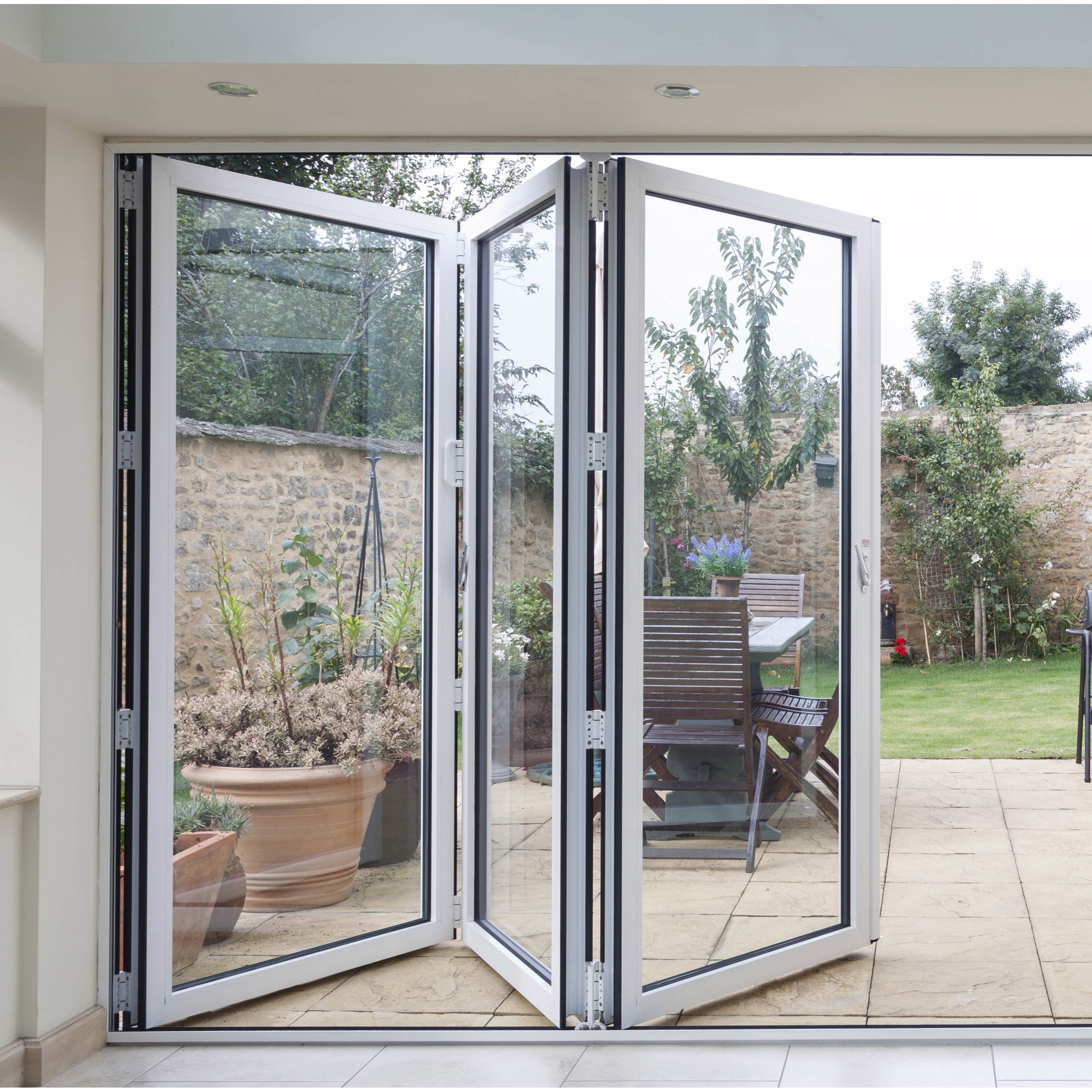 Bifold Door Grey Inside (4 part)